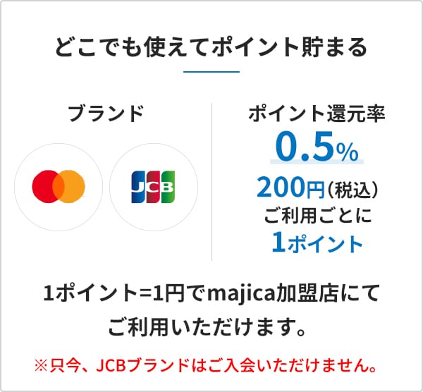 どこでも使えてポイント貯まる